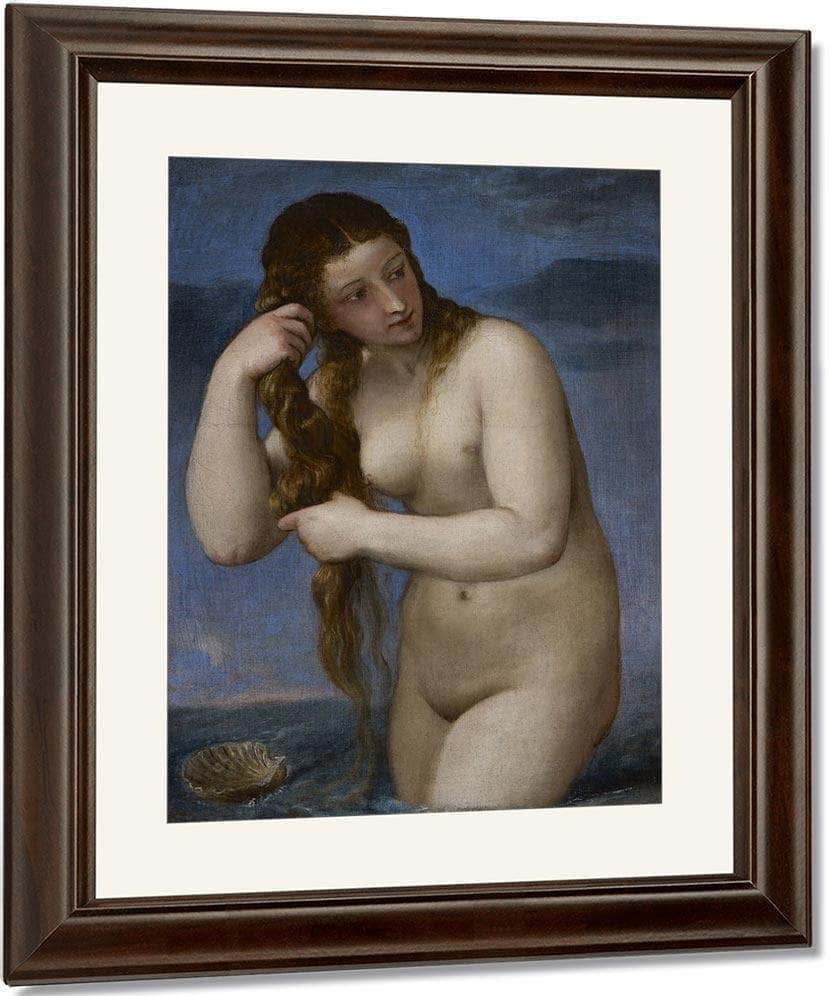 Venus Rising From The Sea ('Venus Anadyomene') By Titian Fine Art Print