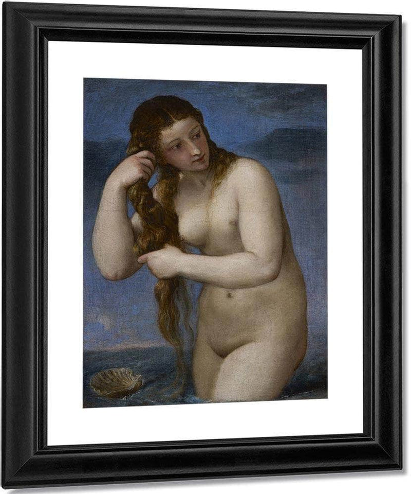 Venus Rising From The Sea ('Venus Anadyomene') By Titian Fine Art Print