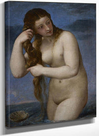 Venus Rising From The Sea ('Venus Anadyomene') By Titian Fine Art Print