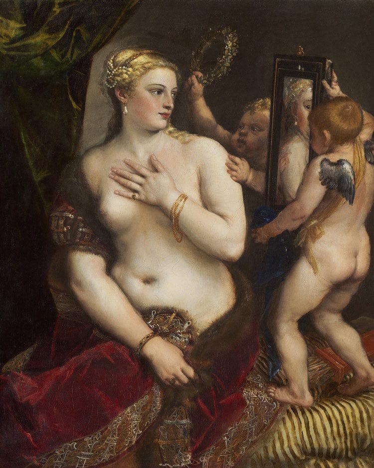 Venus With A Mirror By Titian Fine Art Print