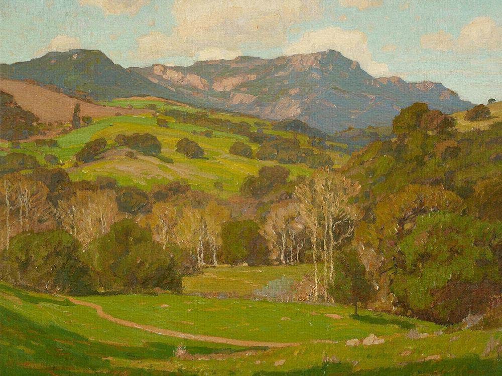 Verdant Hills On A Clear Day By William Wendt Fine Art Print