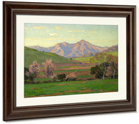 Verdant Landscape With Mountains Beyond By William Wendt Fine Art Print