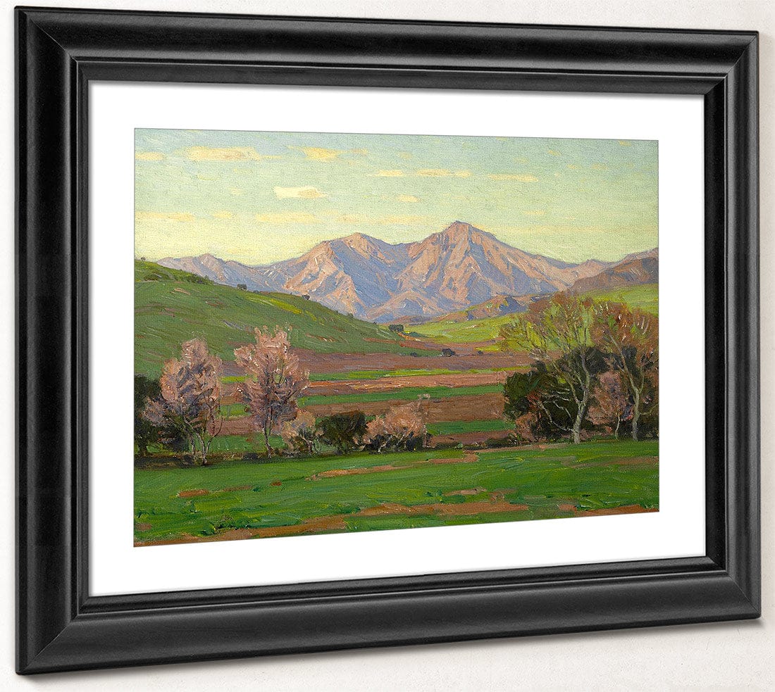 Verdant Landscape With Mountains Beyond By William Wendt Fine Art Print