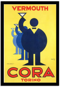 Vermouth Cora Torino Vintage Framed Poster Fine Art Print