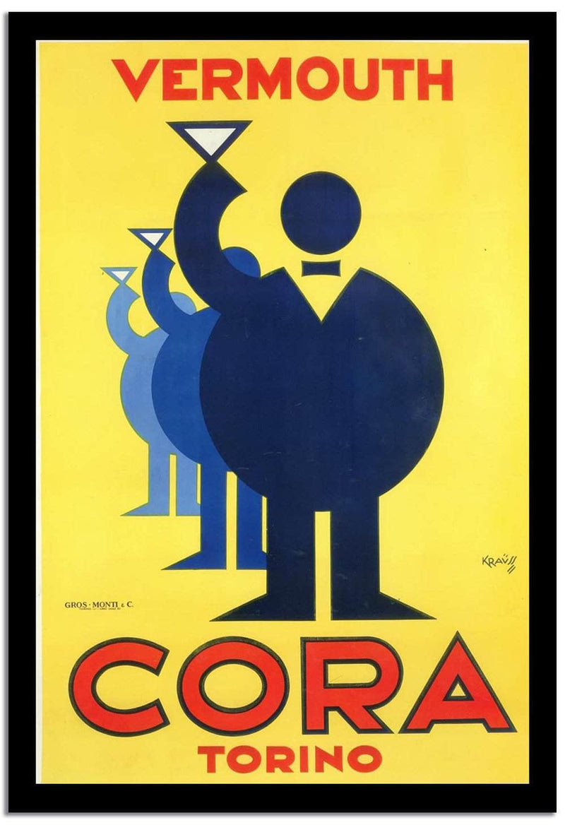 Vermouth Cora Torino Vintage Framed Poster Fine Art Print