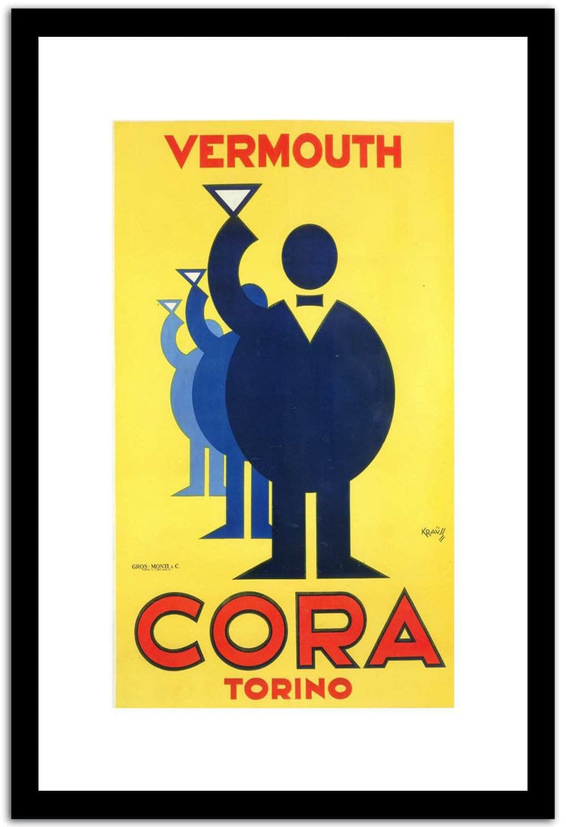 Vermouth Cora Torino Vintage Framed Poster Fine Art Print