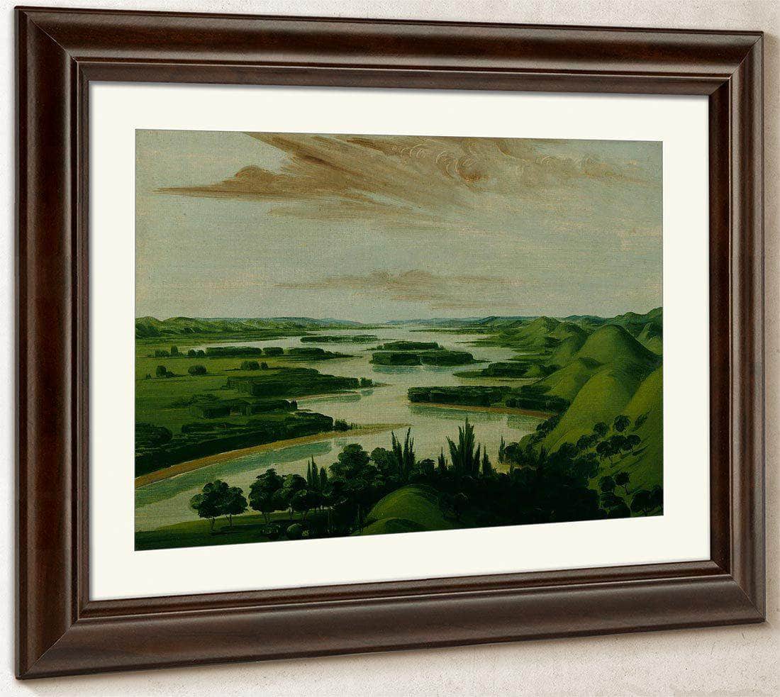 View From Floyd's Grave, 1300 Miles Above St. Louis By George Catlin Fine Art Print
