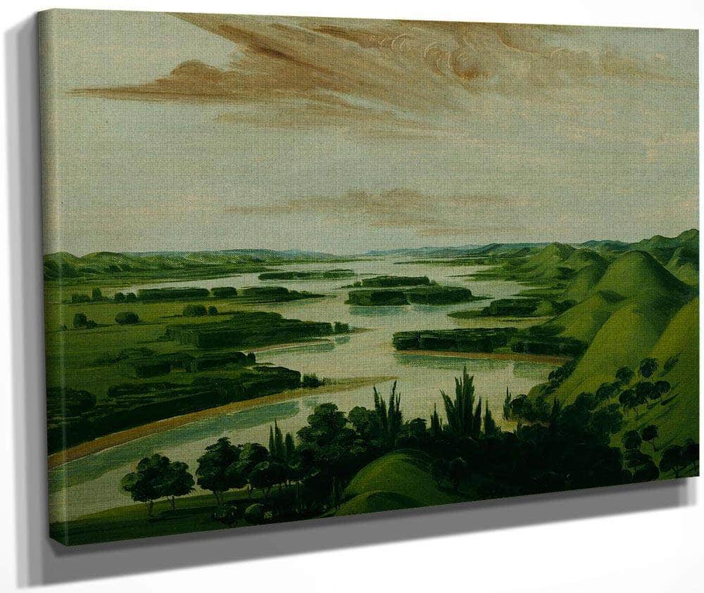 View From Floyd's Grave, 1300 Miles Above St. Louis By George Catlin Fine Art Print