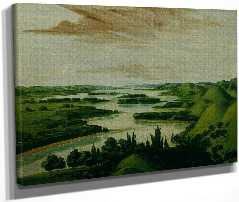 View From Floyd's Grave, 1300 Miles Above St. Louis By George Catlin Fine Art Print