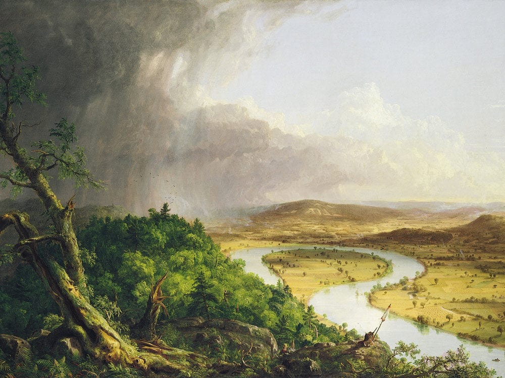 View From Mount Holyoke 1836 By Thomas Cole By Thomas Cole Fine Art Print