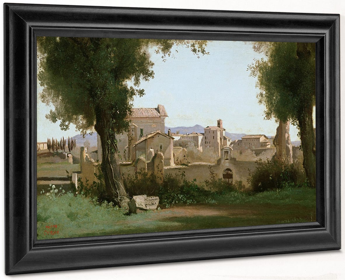 View From The Farnese Gardens, Rome By Jean Baptiste Camille Corot Fine Art Print
