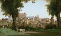 View From The Farnese Gardens, Rome By Jean Baptiste Camille Corot Fine Art Print