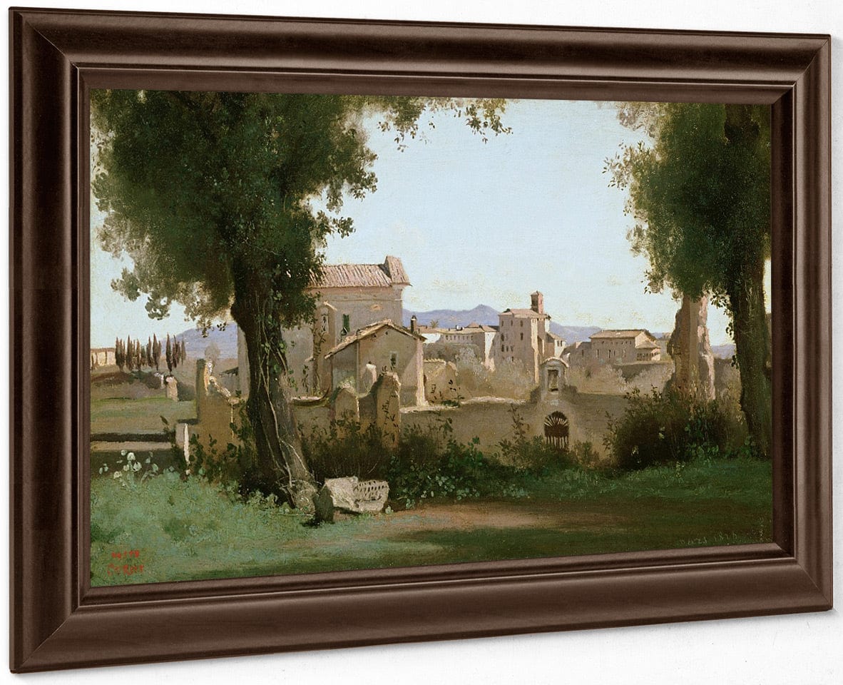 View From The Farnese Gardens, Rome By Jean Baptiste Camille Corot Fine Art Print