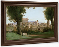 View From The Farnese Gardens, Rome By Jean Baptiste Camille Corot Fine Art Print