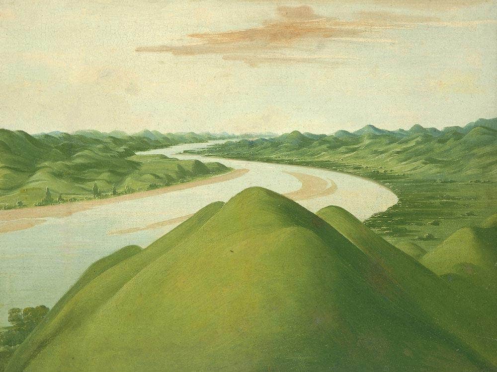 View In The  Cross Timbers, Texas By George Catlin Fine Art Print