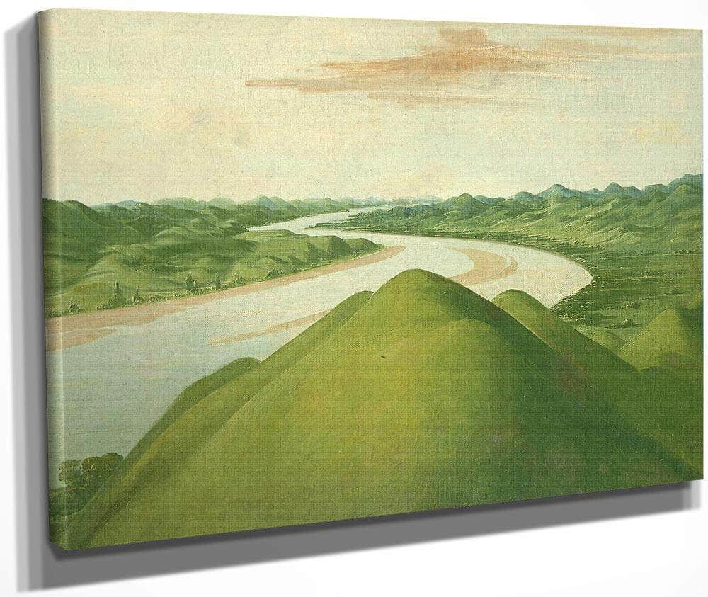 View In The  Cross Timbers, Texas By George Catlin Fine Art Print