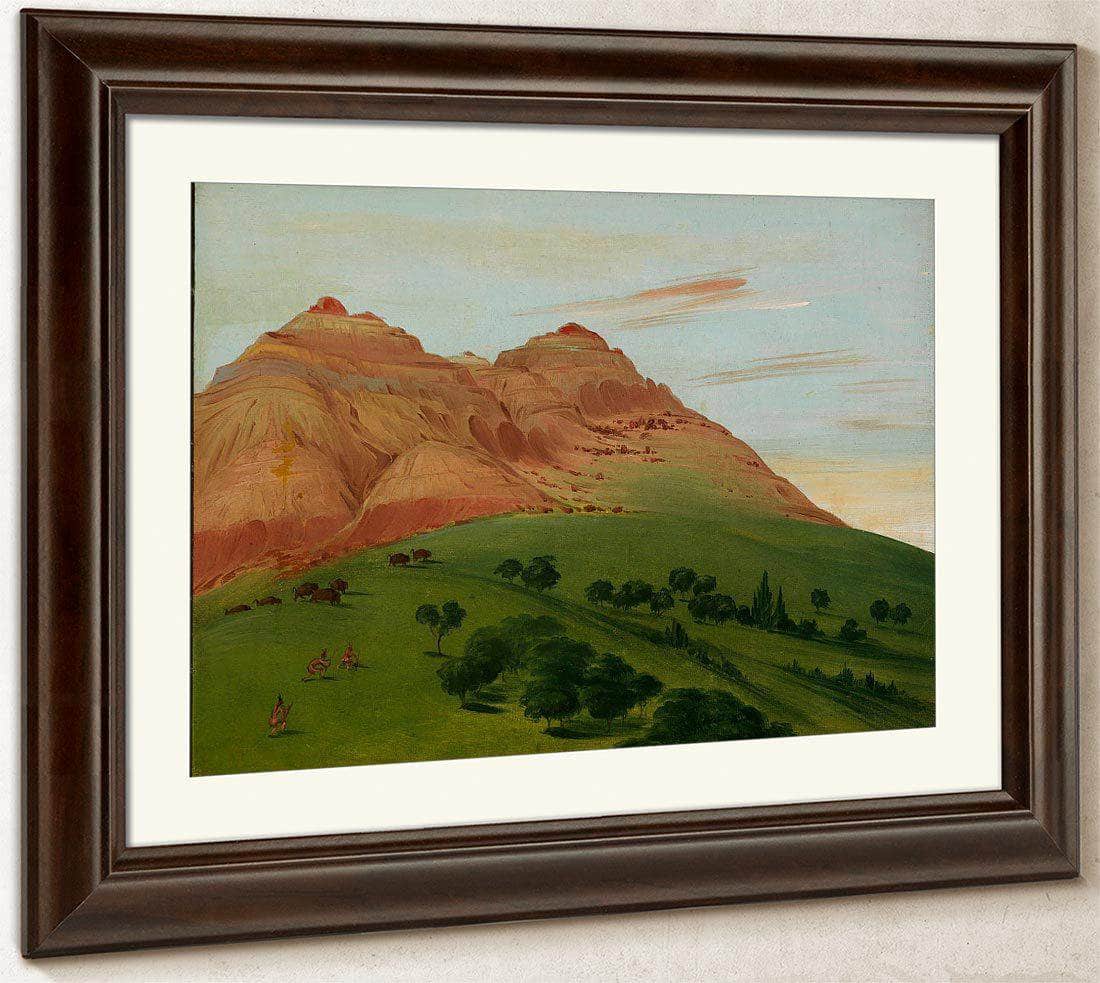 View In The Grand Detour, 1900 Miles Above St. Louis By George Catlin Fine Art Print