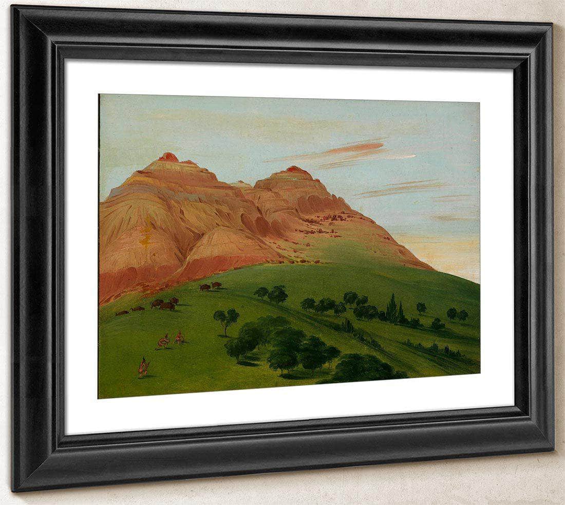 View In The Grand Detour, 1900 Miles Above St. Louis By George Catlin Fine Art Print