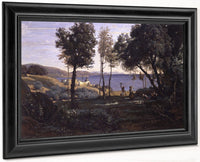 View Near Naples By Jean Baptiste Camille Corot Fine Art Print