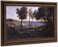View Near Naples By Jean Baptiste Camille Corot Fine Art Print