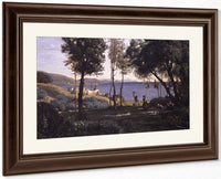 View Near Naples By Jean Baptiste Camille Corot Fine Art Print