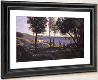 View Near Naples By Jean Baptiste Camille Corot Fine Art Print