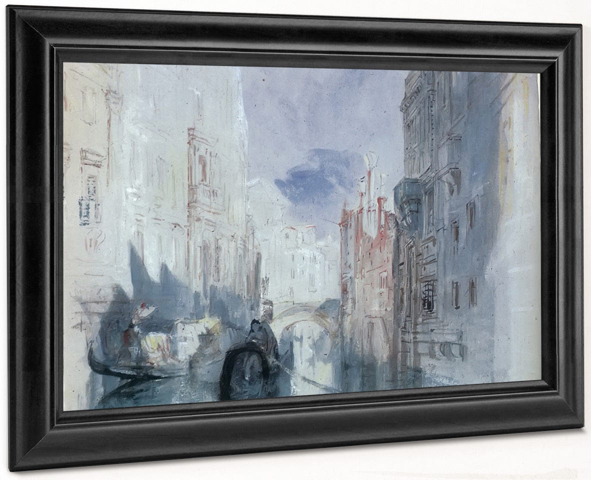 View Of A Cross Canal Near The Arsenal By Jwm Turner Fine Art Print
