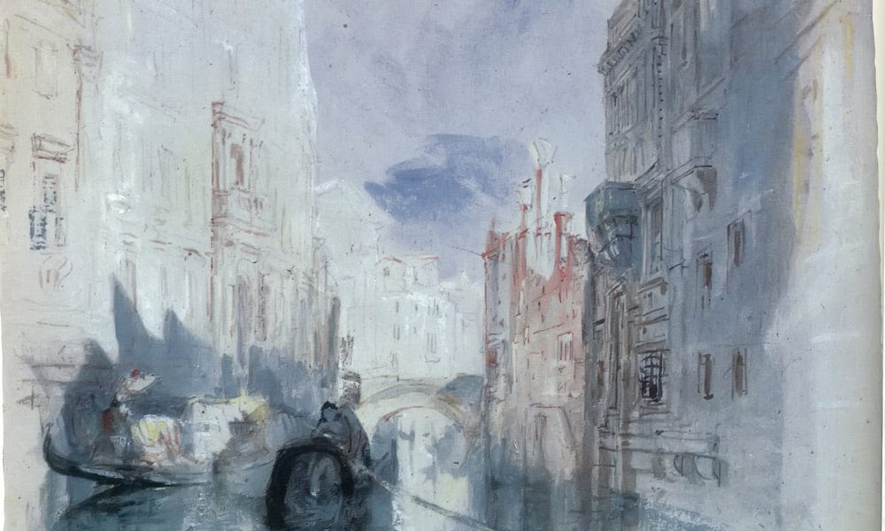 View Of A Cross Canal Near The Arsenal By Jwm Turner Fine Art Print
