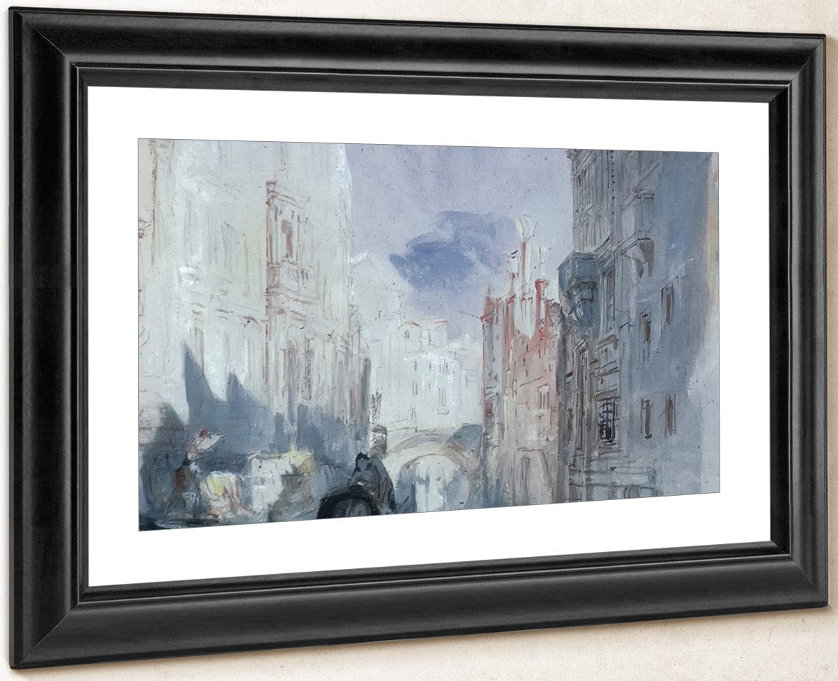View Of A Cross Canal Near The Arsenal By Jwm Turner Fine Art Print