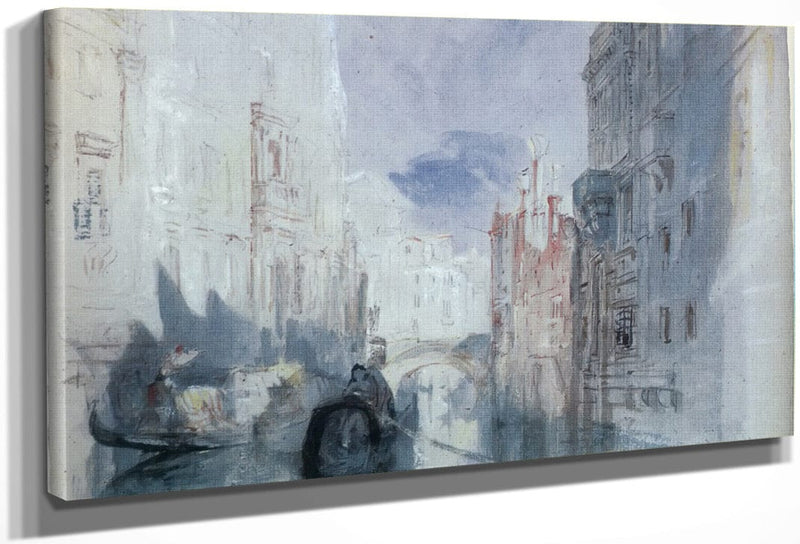 View Of A Cross Canal Near The Arsenal By Jwm Turner Fine Art Print