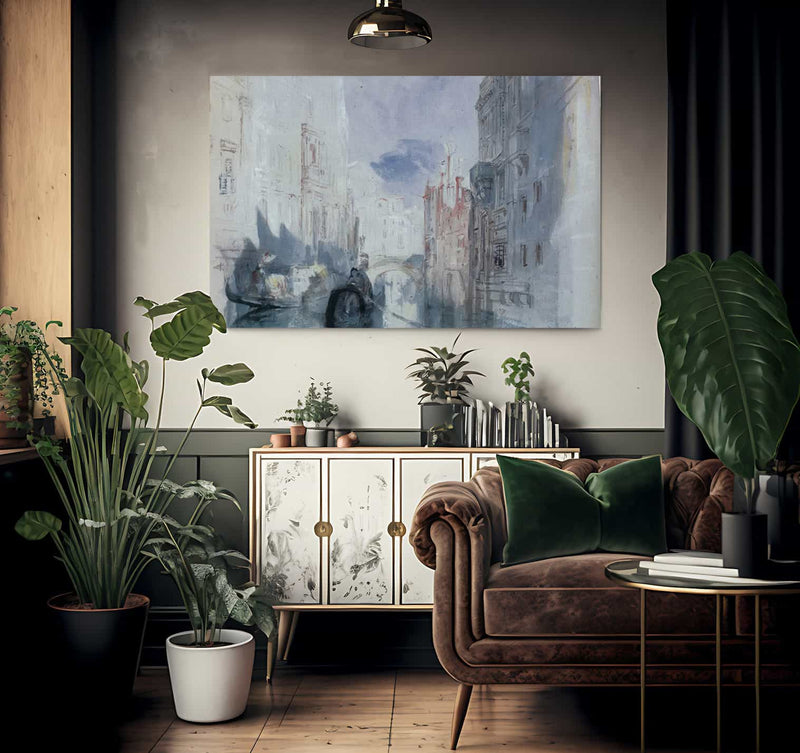 View Of A Cross Canal Near The Arsenal By Jwm Turner Fine Art Print