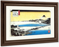 View Of A Long Bridge Across A Lake By Hiroshige Fine Art Print