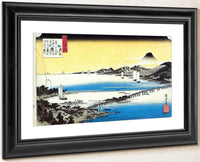 View Of A Long Bridge Across A Lake By Hiroshige Fine Art Print