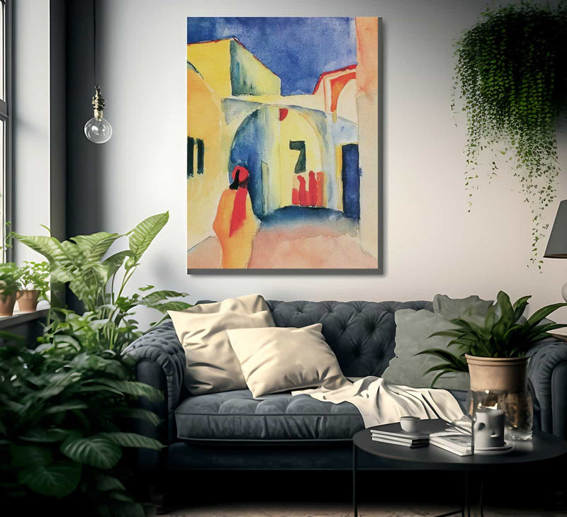 View Of An Alley By August Macke Fine Art Print