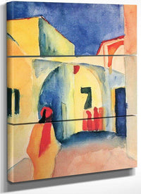 View Of An Alley By August Macke Fine Art Print