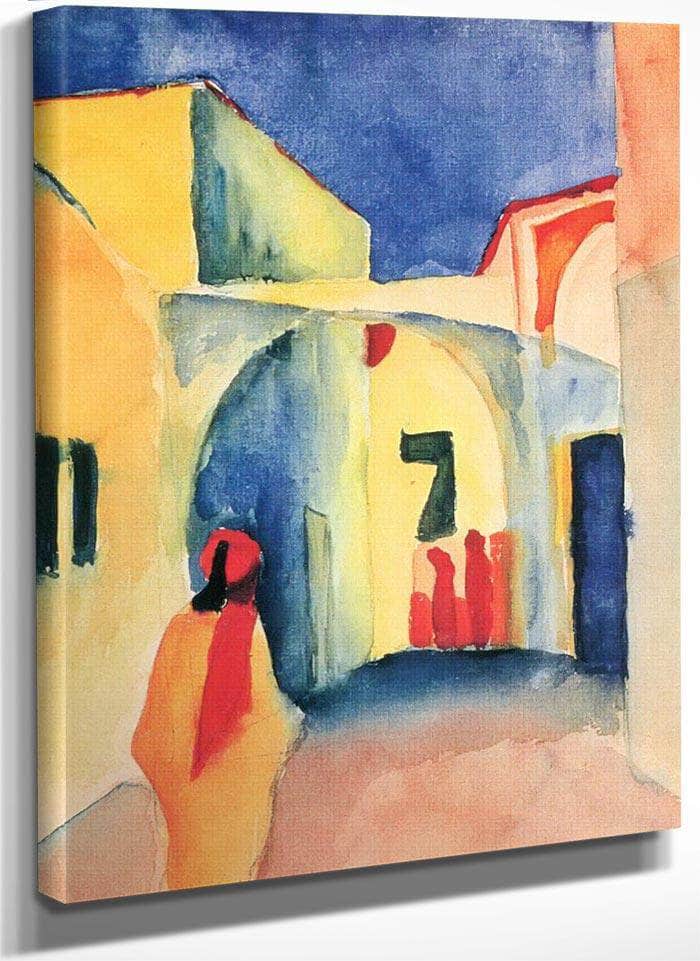 View Of An Alley By August Macke Fine Art Print