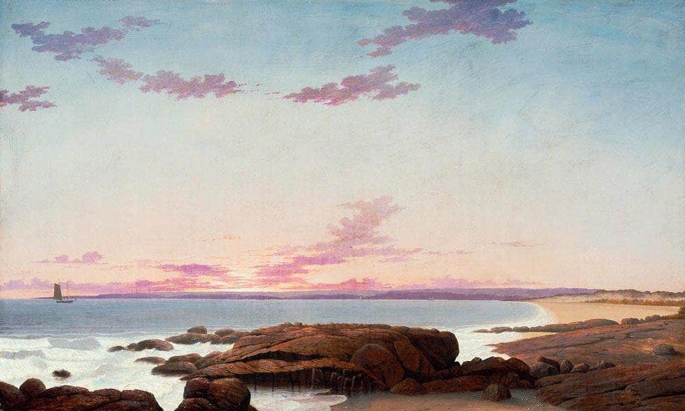 View Of Coffin's Beach By Henry Fitz Lane Fine Art Print