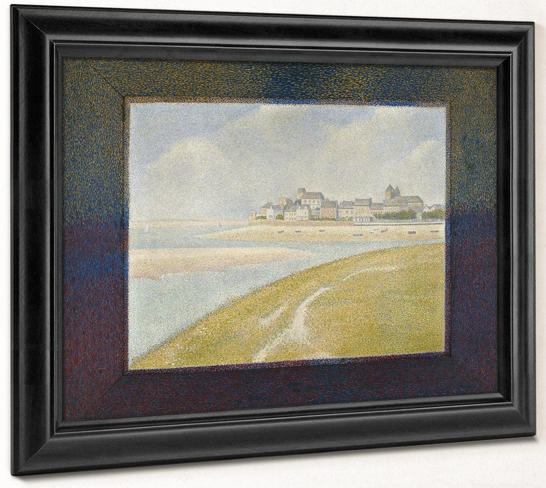 View Of Le Crotoy From Upstream By Georges Pierre Seurat Fine Art Print