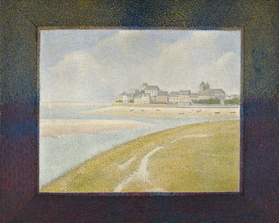 View Of Le Crotoy From Upstream By Georges Pierre Seurat Fine Art Print