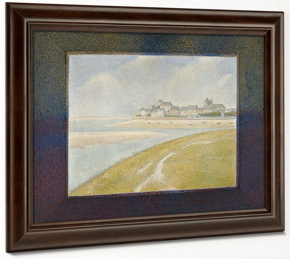 View Of Le Crotoy From Upstream By Georges Pierre Seurat Fine Art Print