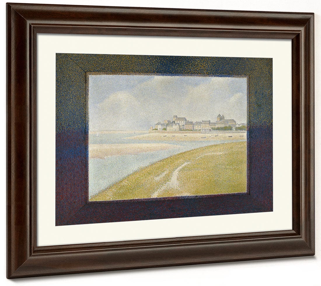 View Of Le Crotoy From Upstream By Georges Pierre Seurat Fine Art Print