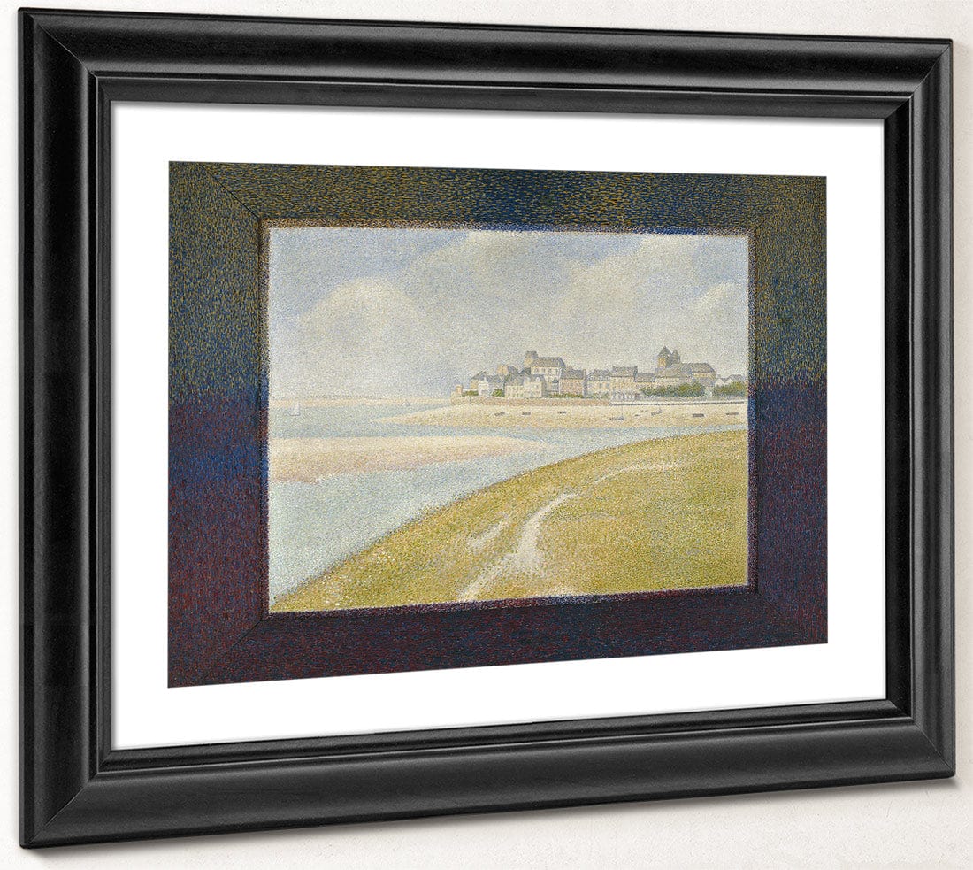View Of Le Crotoy From Upstream By Georges Pierre Seurat Fine Art Print