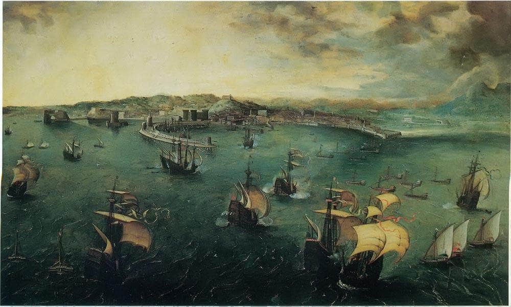 View Of Naples By Pieter Bruegel Fine Art Print