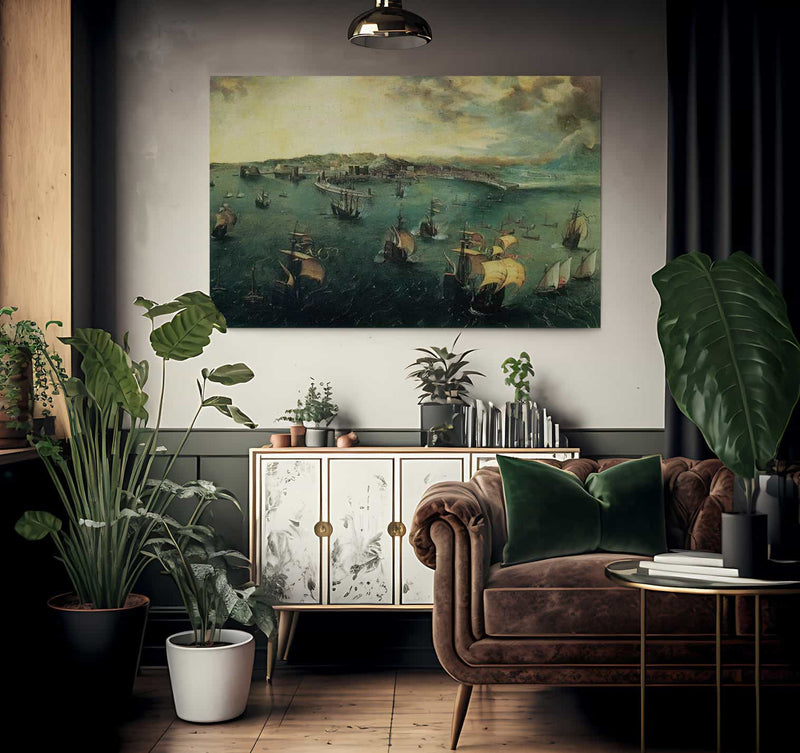 View Of Naples By Pieter Bruegel Fine Art Print