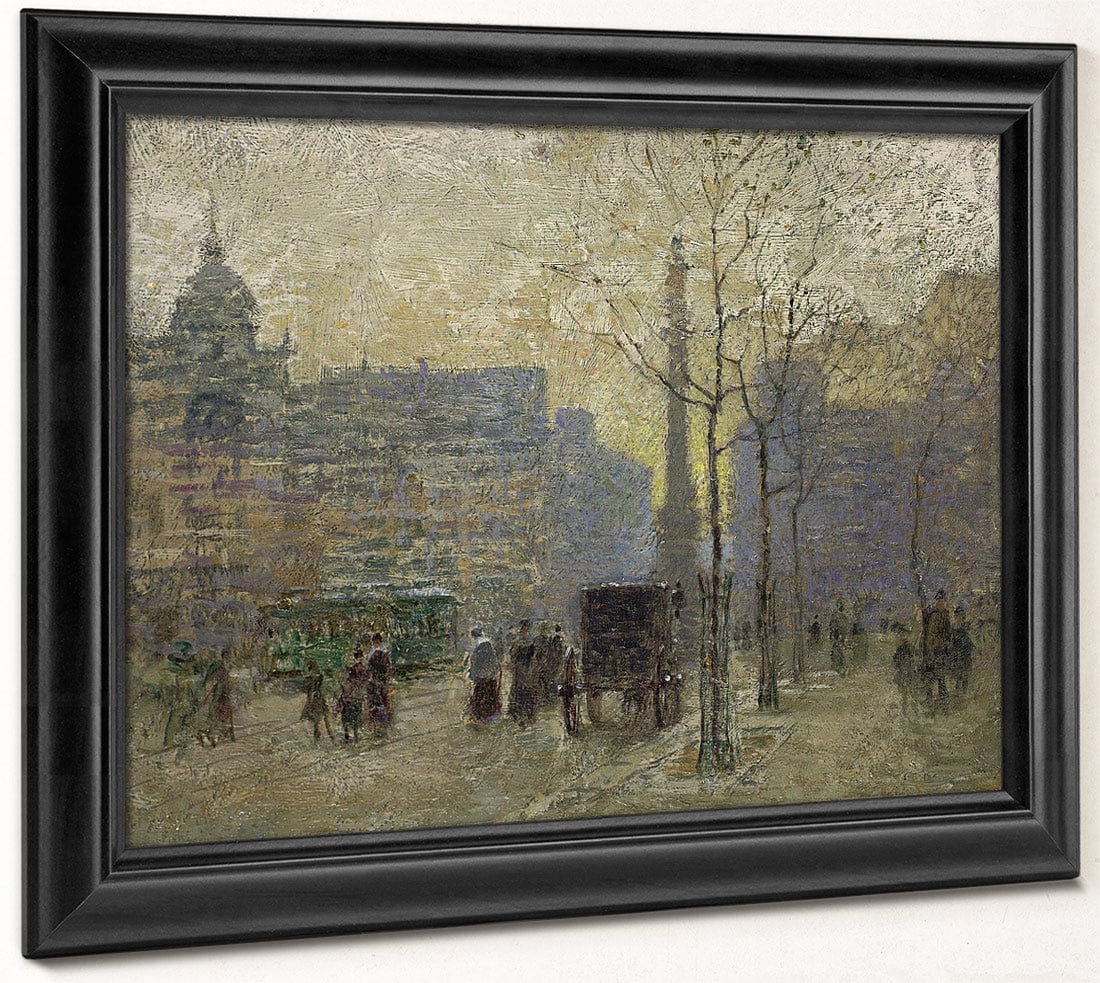 View Of New York At 59Th Street   By Paul Cornoyer Fine Art Print