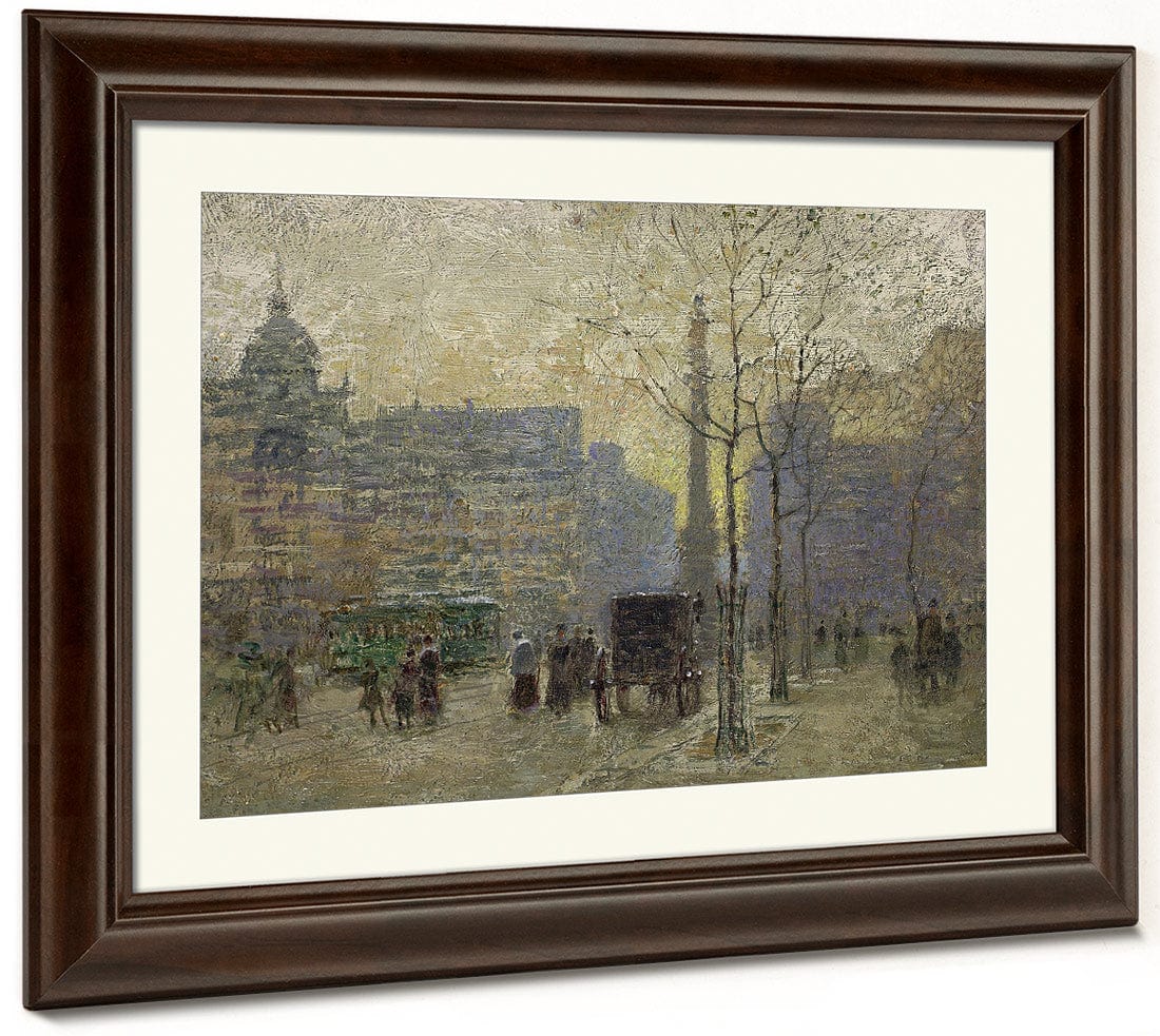 View Of New York At 59Th Street   By Paul Cornoyer Fine Art Print