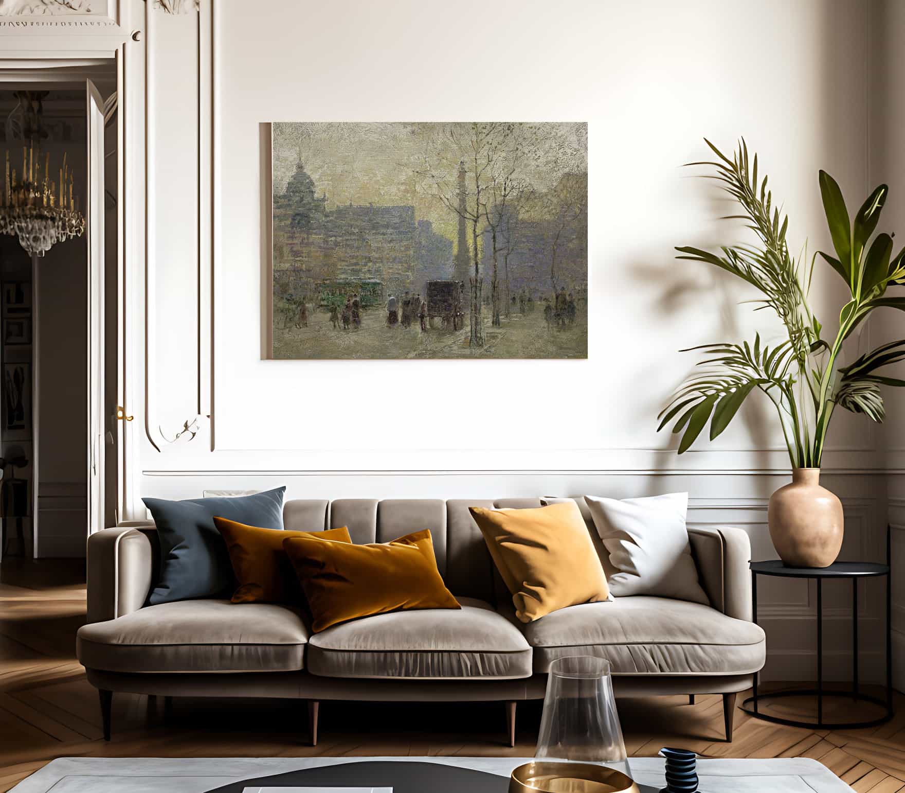 View Of New York At 59Th Street   By Paul Cornoyer Fine Art Print