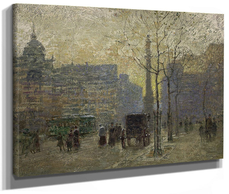 View Of New York At 59Th Street   By Paul Cornoyer Fine Art Print