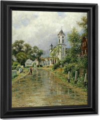 View Of Old Mystic, Connecticut By Louis Aston Knight Fine Art Print