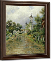 View Of Old Mystic, Connecticut By Louis Aston Knight Fine Art Print